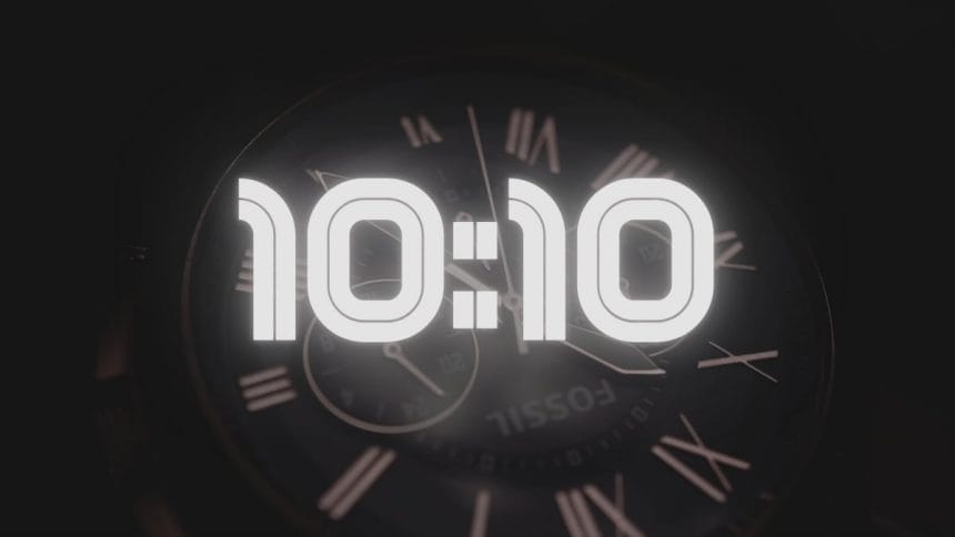 Horas iguais 10:10 - descubra aqui qual é o significado!